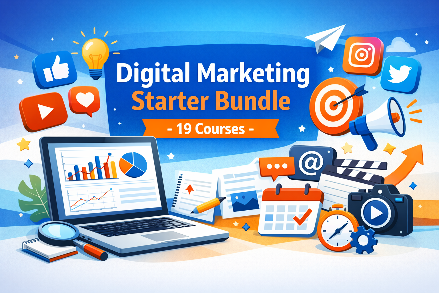 Digital Marketing Starter - Branding, Content & Productivity Bundle
